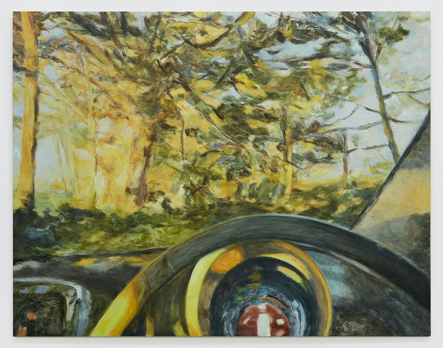 Commute, 2024. Oil on aluminium, 82 x 63.5cm