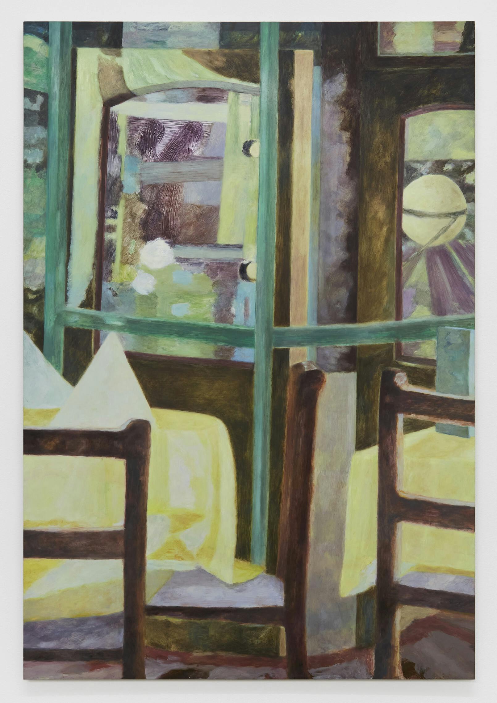 Entrance, 2024. Oil on aluminium, 68 x 99.5cm