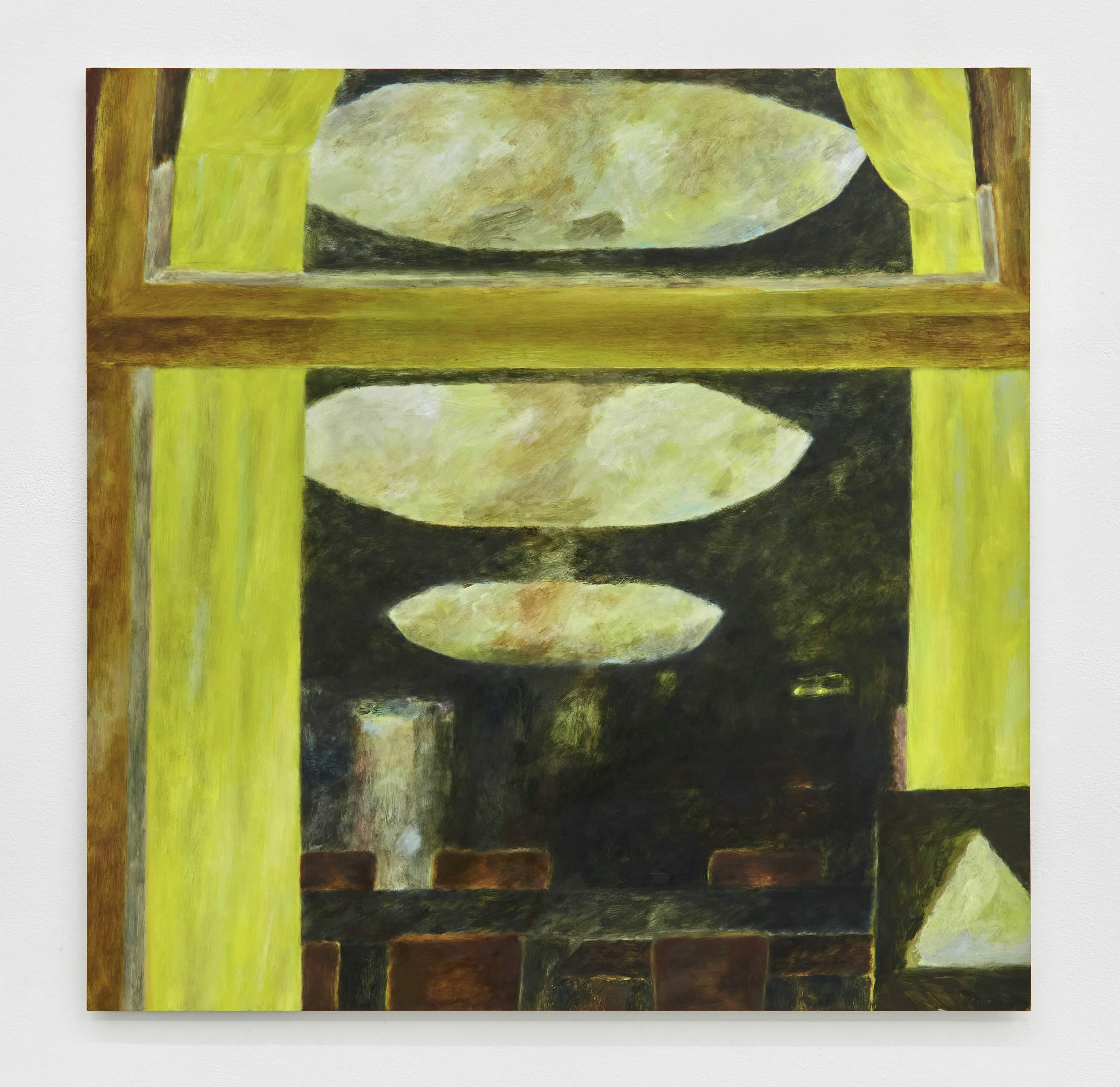 Hotel, 2022. Oil on aluminium, 61 x 61cm